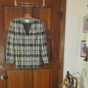 Checked Rayon Office Jacket Size 8P